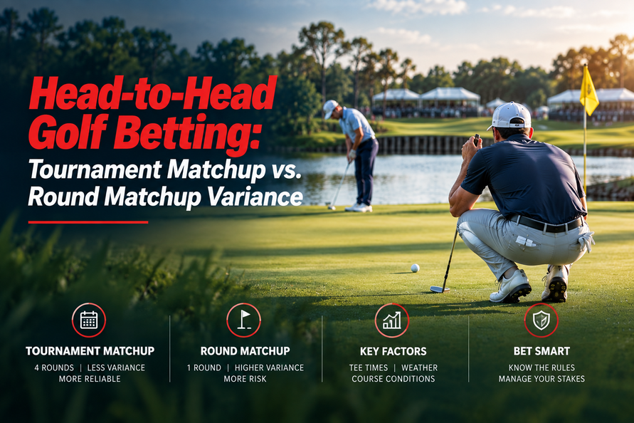 Head-to-Head Golf Betting: Tournament Matchup vs. Round Matchup Variance