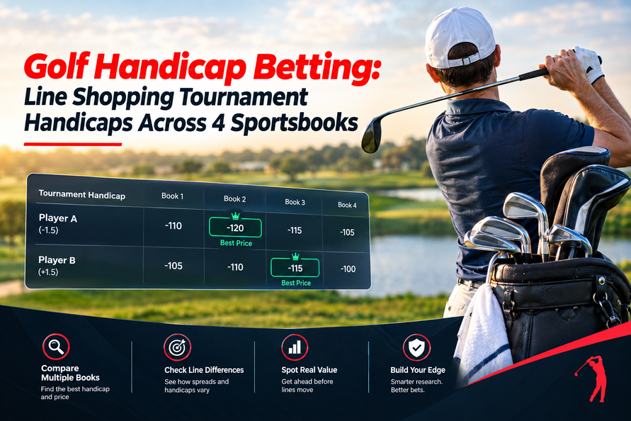 Golf Handicap Betting: Line Shopping Tournament Handicaps Across 4 Sportsbooks
