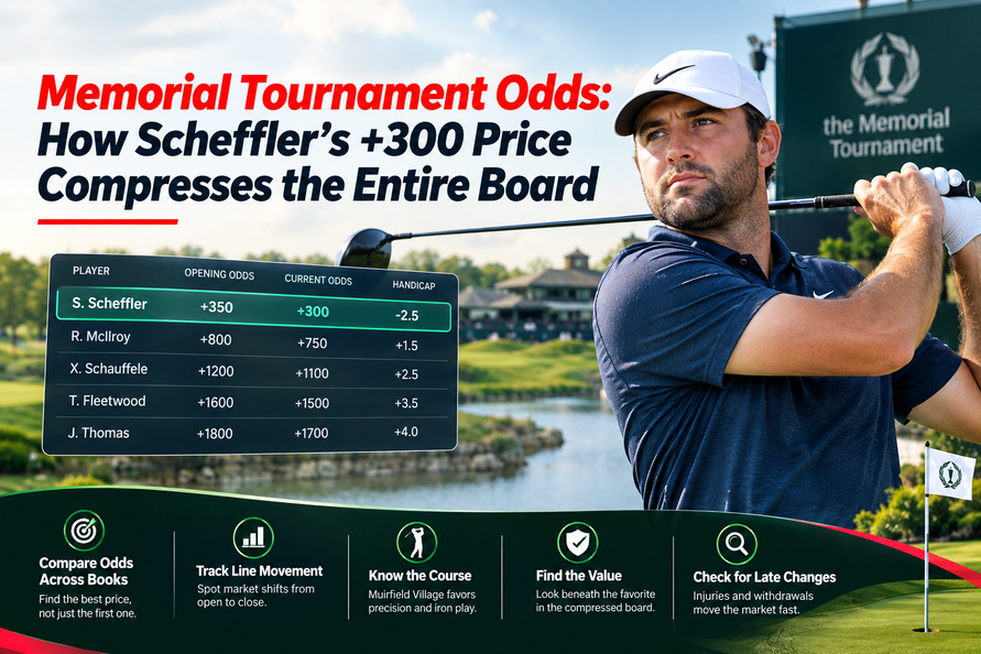 Memorial Tournament Odds: How Scheffler's +300 Price Compresses the Entire Board